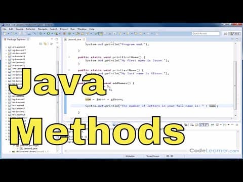What Are Methods in Java and Why Are They Important? thumbnail