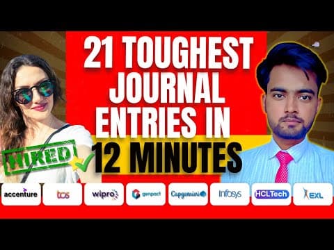 21 Toughest Journal Entries Interview Questions and Answers in 12 Min | @CorporateWala Ankit Yadav thumbnail