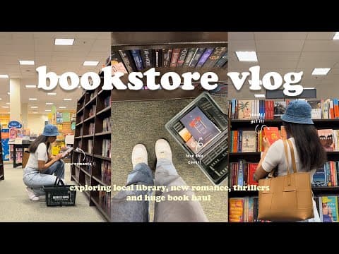 *cozy* bookstore vlog 📚🌸 ✨spend the day book shopping at barnes & noble with me + a big book haul! thumbnail