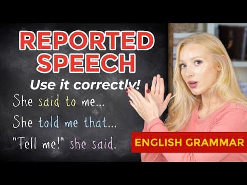 REPORTED SPEECH in English - Indirect Speech | Reported Speech | Direct Speech (+ Free PDF & Quiz) thumbnail