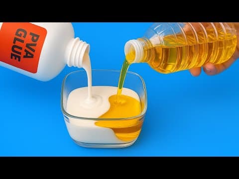 Mix white PVA GLUE and COOKING OIL and see something no one ever told you! thumbnail