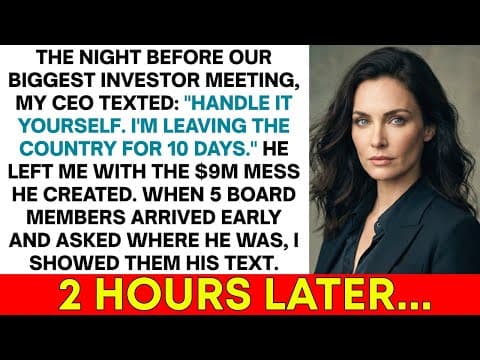 My CEO Left Me To Handle The $9M Crisis Alone - Then 5 Board Members Walked In thumbnail
