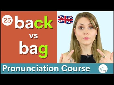 Practice Your English Pronunciation Final /k/ vs /g/ Sounds | Course #25 thumbnail