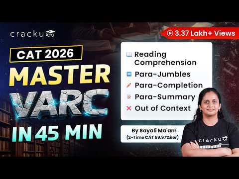 CAT 2026 Complete VARC Revision in 45 Minutes | Cracku CAT Revision Playlist thumbnail