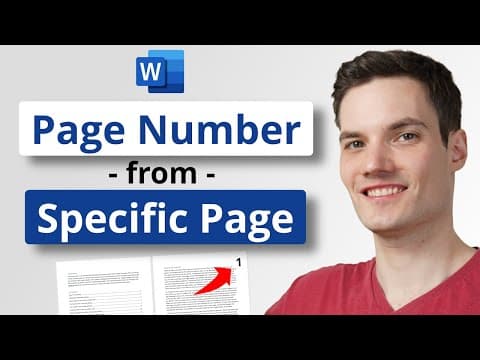 How to Insert Page Number in Word from Specific Page thumbnail