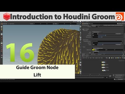 16 - Introduction to Houdini Groom  - Guide Groom :  Lift thumbnail