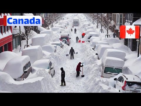 Canada is Frozen ! ❄️ Homes & Cars Buried Under Mountains of Snow in Quebec & Ontario thumbnail