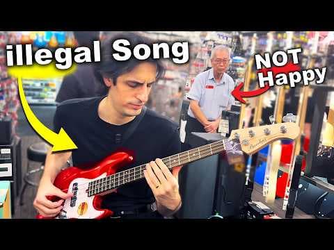 I Played the Forbidden Riff in ALL Guitar Stores (on BASS) thumbnail
