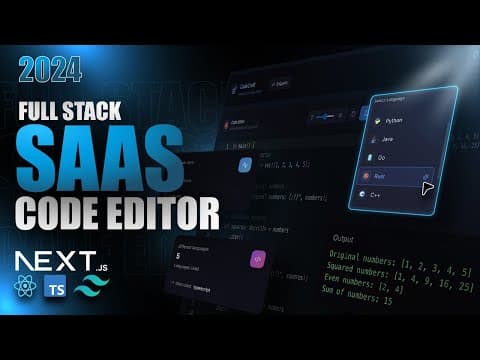 Build a SaaS Code Editor with Next.js 15 - React.js Full Stack VSCode thumbnail