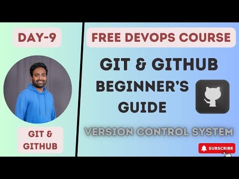 Day-9 | Git and GitHub | What is GIT ? | What is Version Control ? | #devops #2023 #github #gitlab thumbnail