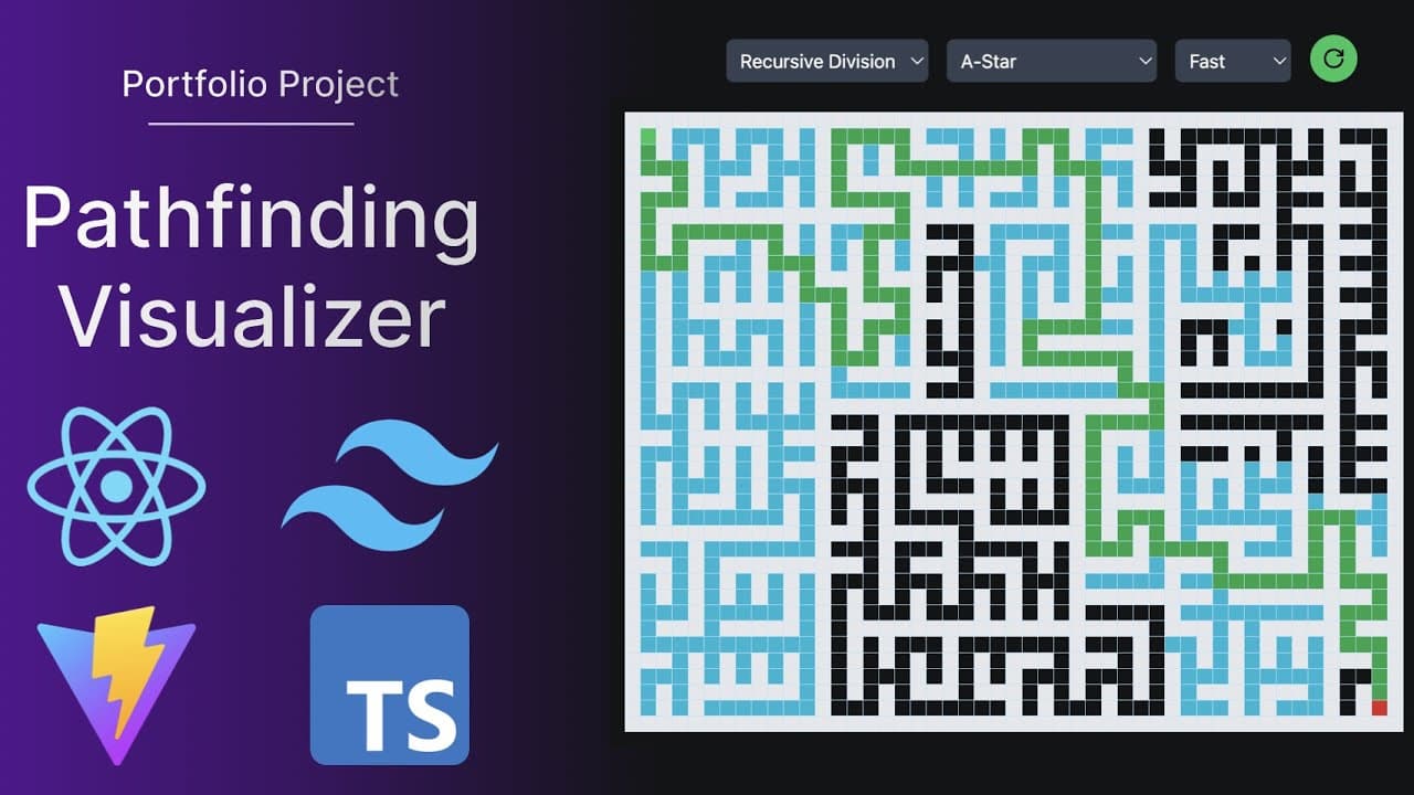 Pathfinding Visualizer | React + TypeScript + Tailwind | Portfolio ...