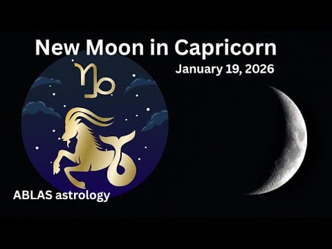 January 18 7:54 PM UTC, the New Moon in Capricorn is charged with a powerful energy combination that thumbnail