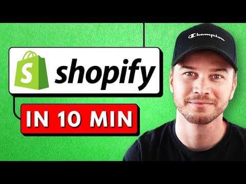 Shopify Tutorial For Beginners 2026 - Set up Your Store in 10 Minutes thumbnail