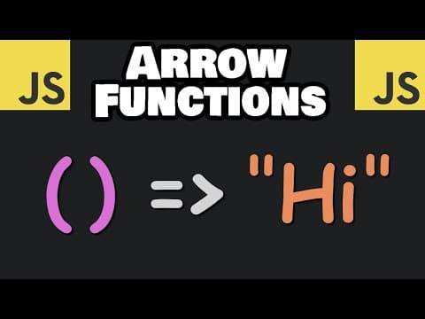 Learn JavaScript ARROW FUNCTIONS in 8 minutes! 🎯 thumbnail