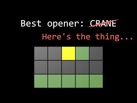 Oh, wait, actually the best Wordle opener is not “crane”… thumbnail