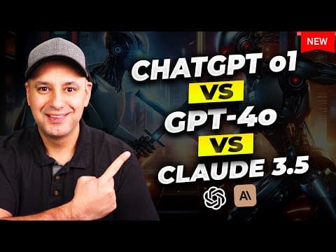 New ChatGPT o1 VS GPT-4o VS Claude 3.5 Sonnet - The Ultimate Test thumbnail