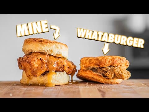 Making The Whataburger Honey Butter Chicken Biscuit At Home | But Better thumbnail