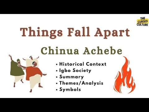 THINGS FALL APART by CHINUA ACHEBE Explained | Context | Summary | Themes | Symbols thumbnail