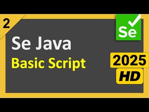 Write and Run 1st Basic Selenium Java Script | Step by Step thumbnail