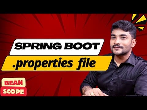 Spring boot properties configuration | Propertysource & Bean Scope in depth | Spring framework 6 thumbnail