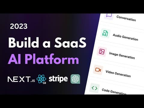 How to Build a Full-Stack SaaS AI Platform with Next.js thumbnail