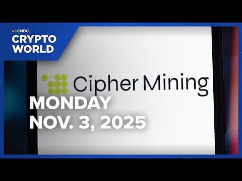 Cipher Mining shares soar after Q3 earnings beat, firm moves deeper into AI: CNBC Crypto World thumbnail