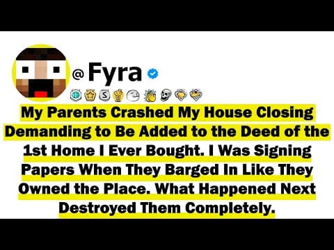 My Parents Crashed My House Closing Demanding To Be Added To The Deed Of The First Home I Ever Bough thumbnail