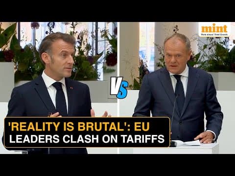 On Cam: EU Leaders SPLIT Over Response To Trump's Steel Tariffs | Donald Tusk Vs Emmanuel Macron thumbnail