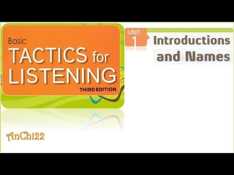 Unit 1 Introductions and Names - Tactics For Listening Basic thumbnail
