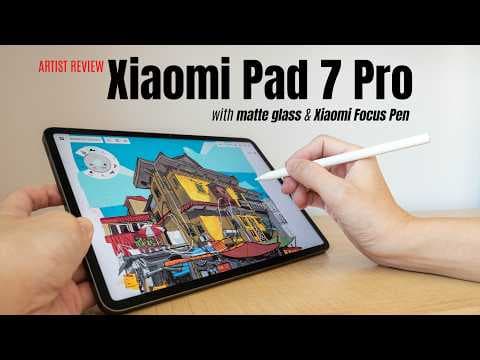 Xiaomi Pad 7 Pro with matte glass (artist review): Great tablet but for drawing it's... thumbnail