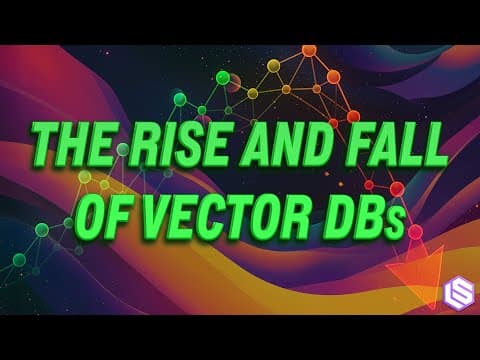 The Rise and Fall of the Vector DB category: Jo Kristian Bergum (ex-Chief Scientist, Vespa) thumbnail