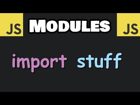 Learn JavaScript ES6 Modules in 6 minutes! 🚢 thumbnail