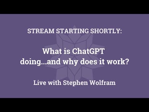 What is ChatGPT doing...and why does it work? thumbnail