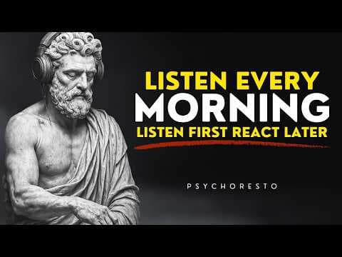 MORNING STOICISM (Listen Every Day) - Listen First, React Later | STOICISM thumbnail