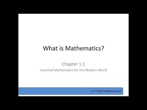 What is Mathematics? Part 1 thumbnail