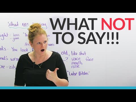 Polite English: What NOT to say to people! thumbnail