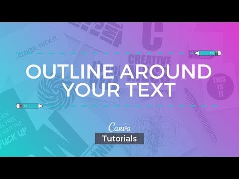 Canva Tutorial: Create an Outline around your Text thumbnail