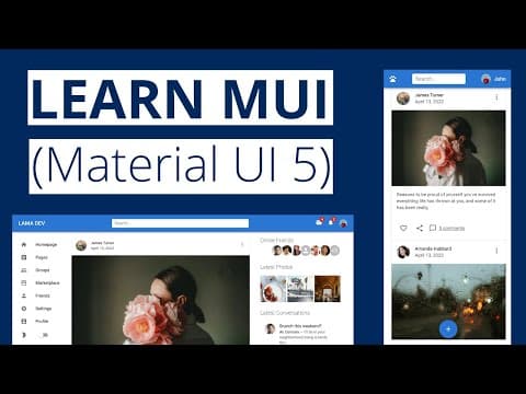 Material UI 5 (MUI) React Tutorial | MUI Responsive Real Project thumbnail