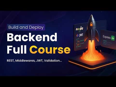 Backend Complete Course | NodeJS, ExpressJS, JWT, PostgreSQL, Prisma... thumbnail