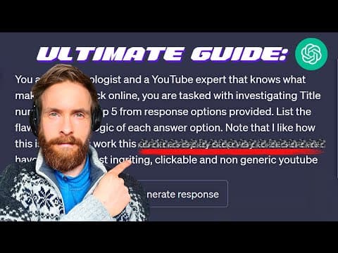 ChatGPT / GPT-4 Prompt Engineering : Master The Ultimate Prompt Today! thumbnail