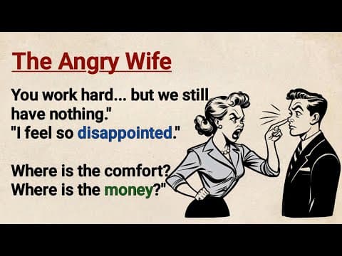 Learn English with Stories ⭐ The Angry Wife | Level 3 English Listening & Speaking Practice thumbnail