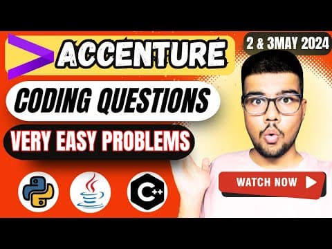 2 & 3 May 2024 Coding Questions Solution | TCS NQT Repeated Questions | #python #java #cpp thumbnail