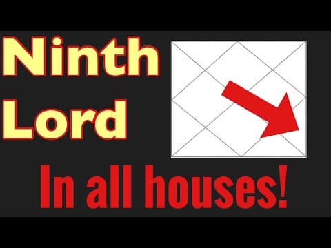 Ninth Lord of FORTUNE & PAST LIFE! in different houses of your chart thumbnail