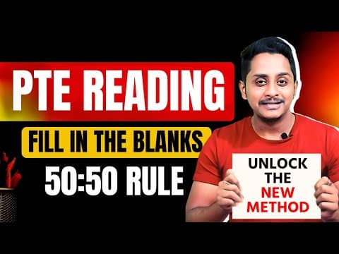 PTE Reading Fill in the Blanks 🔥 Master the 50:50 Rule! thumbnail