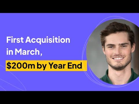 First Acquisition in March, $200m by Year End | Jordan Dubin Interview thumbnail