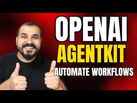 OpenAI Agentkit Is Lit- Automate Workflows With Ease thumbnail
