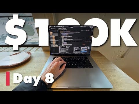 Watch me find an idea, build, & launch it in 23 minutes | $100K Challenge Day 8 thumbnail