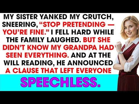 My Sister Yanked My Crutch and Told Me to “Stop Pretending”— Then The Will’s First Line Crushed Them thumbnail
