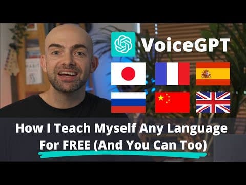 How To Learn Any Language For FREE Fast Using ChatGPT thumbnail