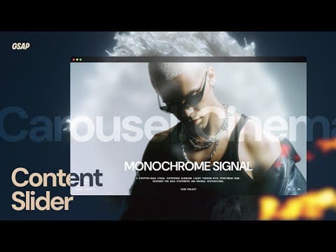 GSAP Told This Carousel: One Slide at a Time (SplitText Brought the Cinematics) thumbnail